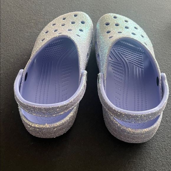 Crocs size 10 women’s  Glitter Light Purple Slip-On Clogs #A-13 - Picture 3 of 5